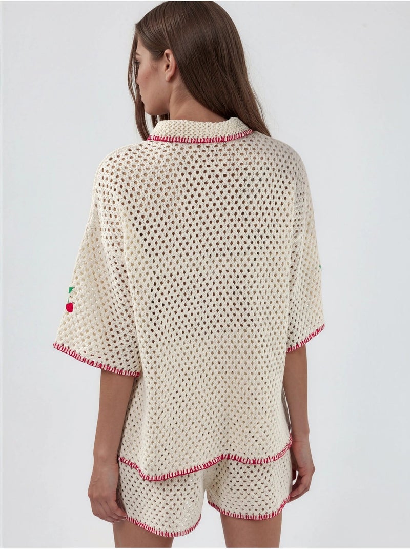 Set coordinato due pezzi con colletto polo ricamato hiccup Multicolore - Kiabi