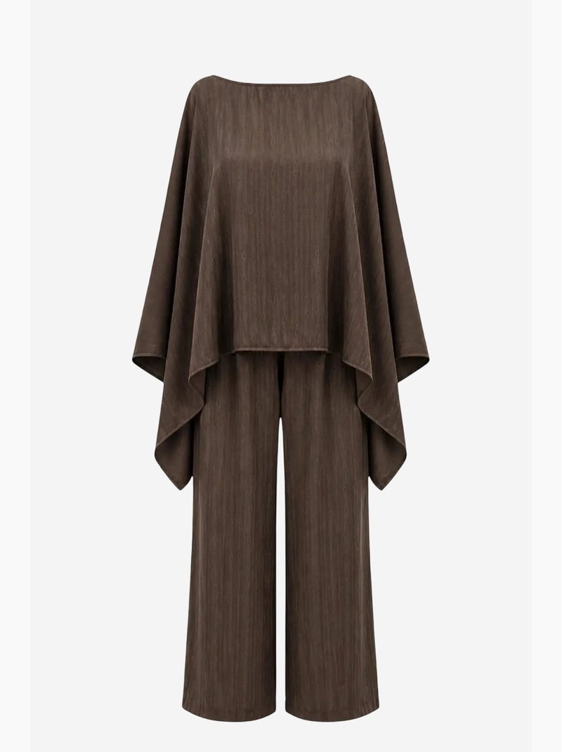 Set coordinato in maglia con blend di modal mixray Marrone - Kiabi