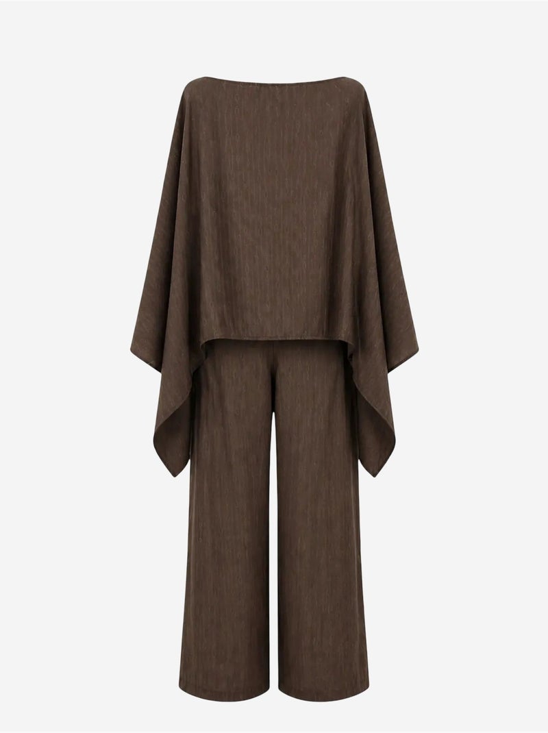 Set coordinato in maglia con blend di modal mixray Marrone - Kiabi