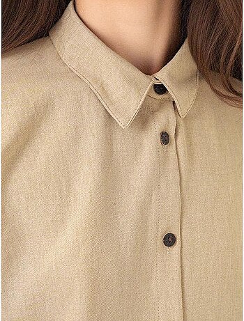 Set coordinato in misto lino con camicia a maniche lunghe e pantaloni bdart