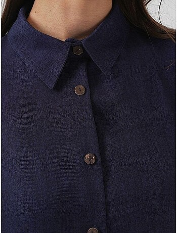 Set coordinato in misto lino con camicia a maniche lunghe e pantaloni bdart