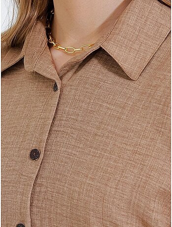 Set coordinato in misto lino con camicia a maniche lunghe e pantaloni bdart