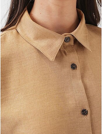 Set coordinato in misto lino con camicia a maniche lunghe e pantaloni bdart