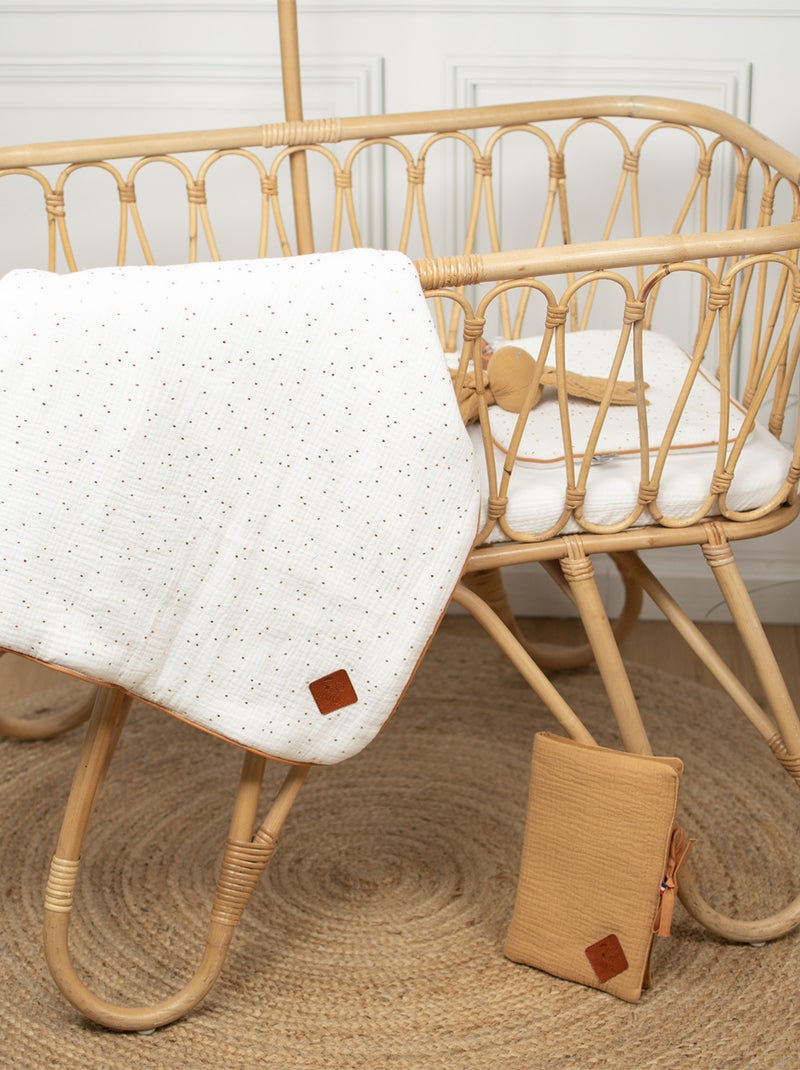 Set coperta e cuscino per culla o navicella | sevira kids | sevira kids Bianco dorato - Kiabi