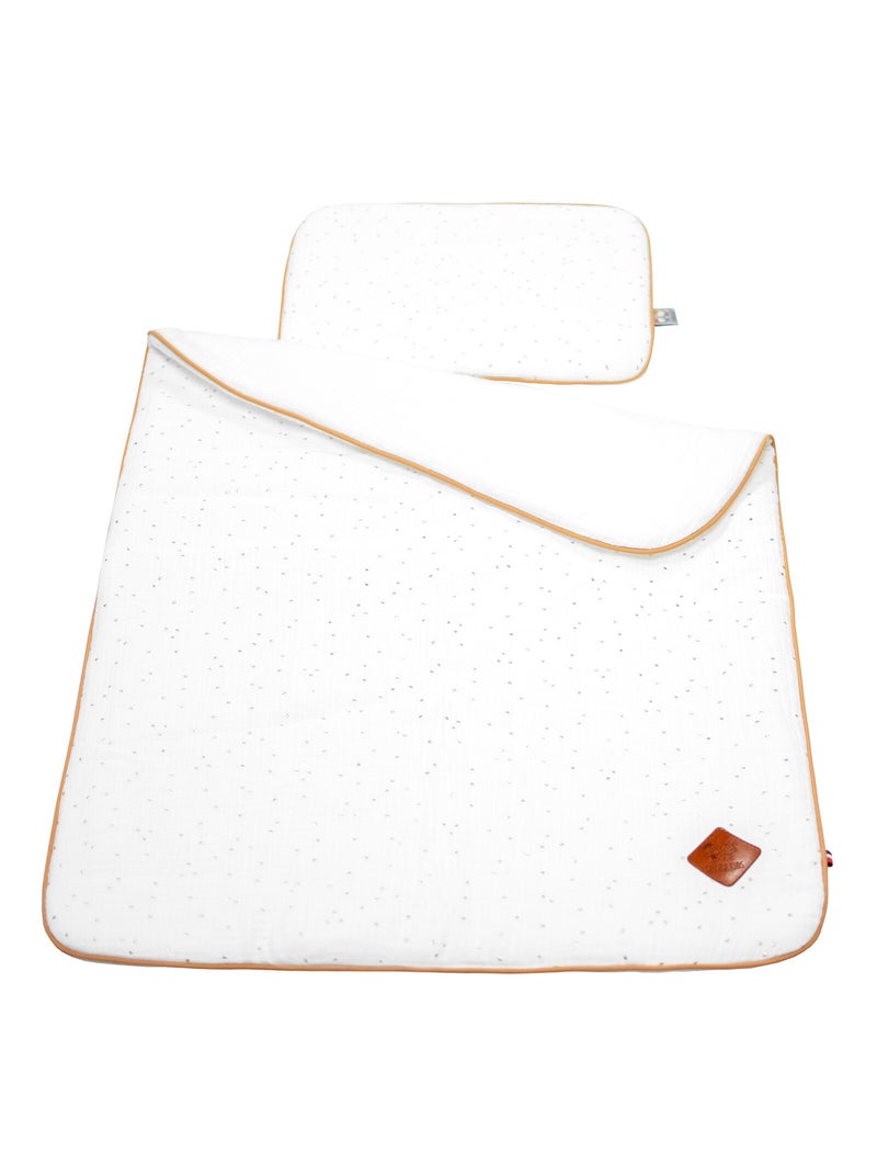 Set coperta e cuscino per culla o navicella | sevira kids | sevira kids Bianco dorato - Kiabi