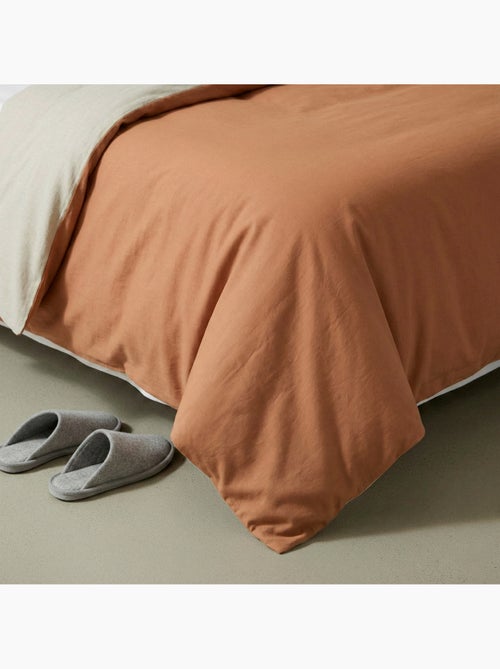 Set copripiumino 100% cotone 144 fili, con federa/e, bicolore reversibile - Gamusi. - Kiabi