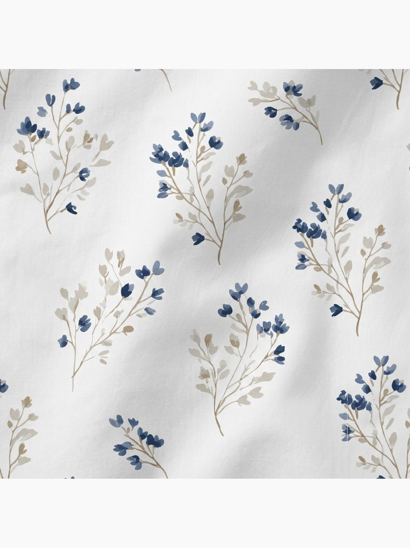 Set copripiumino 100% cotone a fiori, include federa per cuscino - Gamusi Bianco - Kiabi