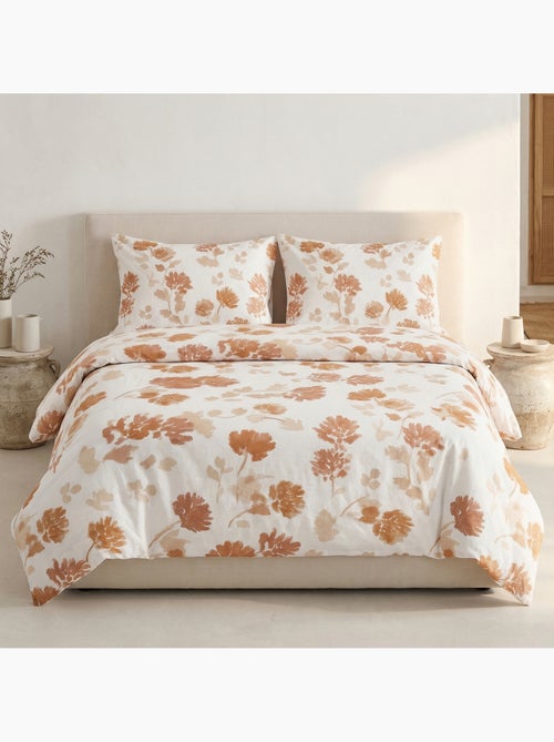 Set copripiumino 100% cotone a fiori, include federa per cuscino - Gamusi - Kiabi