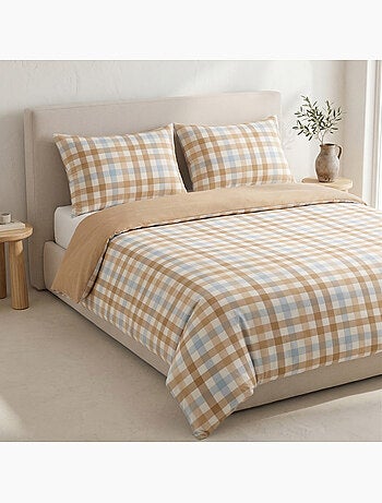 Set copripiumino 100% cotone a quadretti vichy, include federa per cuscino - Gamusi