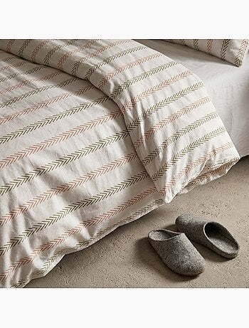 Set copripiumino 100% cotone a righe con federa/e, chiusura a pressione - gamusi.