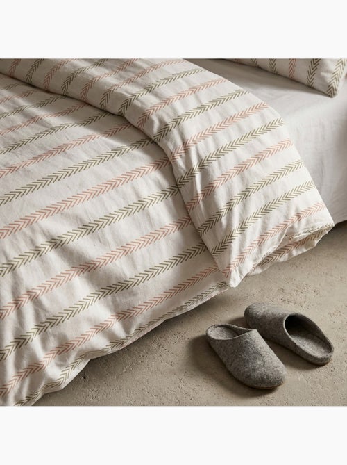 Set copripiumino 100% cotone a righe con federa/e, chiusura a pressione - gamusi. - Kiabi Set copripiumino 100% cotone a righe con federa/e, chiusura a pressione - gamusi. - Kiabi