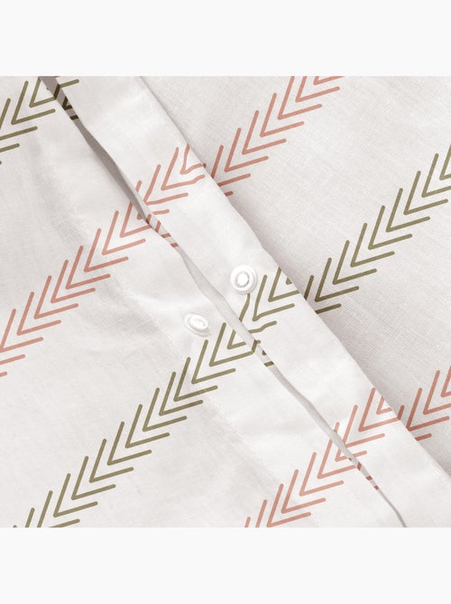 Set copripiumino 100% cotone a righe con federa/e, chiusura a pressione - gamusi. - Kiabi Set copripiumino 100% cotone a righe con federa/e, chiusura a pressione - gamusi. - Kiabi