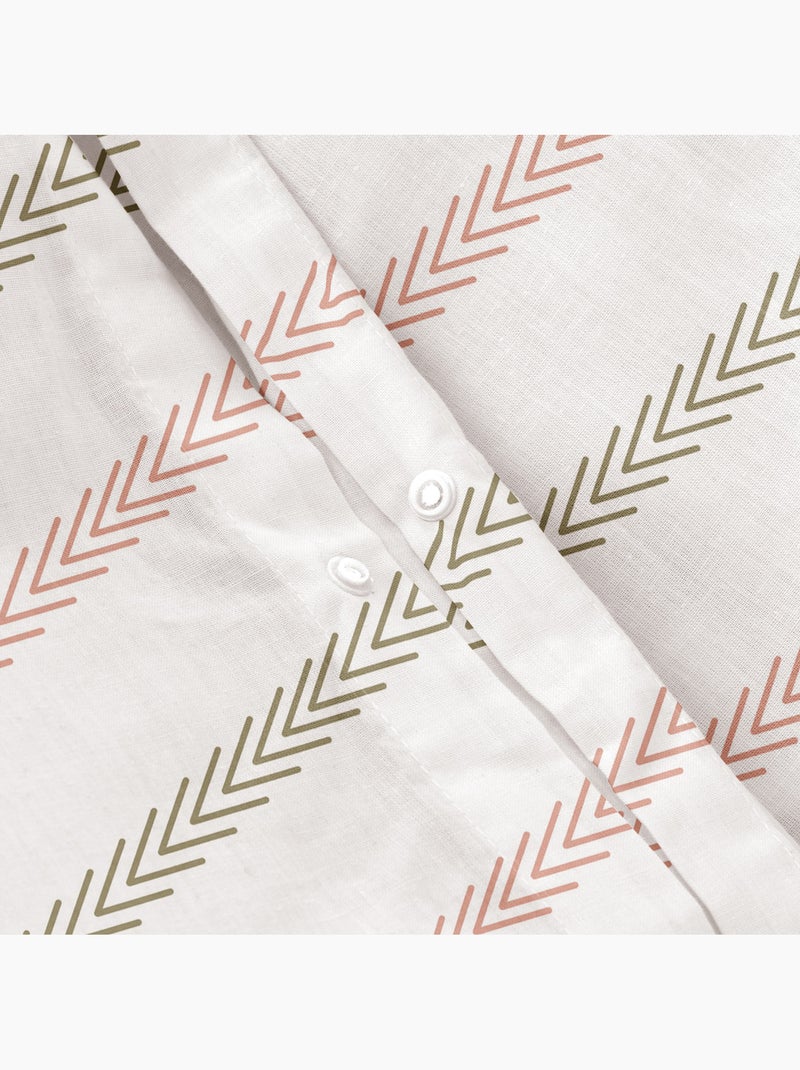 Set copripiumino 100% cotone a righe con federa/e, chiusura a pressione - gamusi. Verde - Kiabi