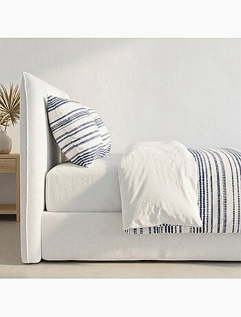 Set copripiumino 100% cotone a righe, include federa per cuscino - Gamusi
