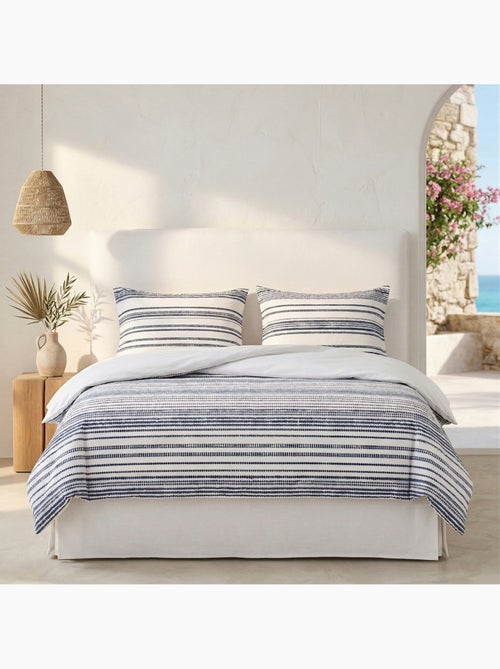 Set copripiumino 100% cotone a righe, include federa per cuscino - Gamusi - Kiabi Set copripiumino 100% cotone a righe, include federa per cuscino - Gamusi - Kiabi