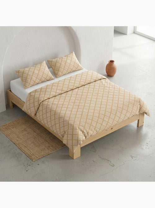 Set copripiumino 100% cotone a rombi con federa/e, chiusura a pressione - gamusi. - Kiabi Set copripiumino 100% cotone a rombi con federa/e, chiusura a pressione - gamusi. - Kiabi