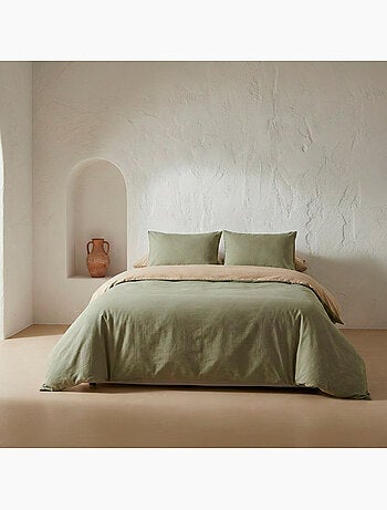 Set copripiumino 100% cotone, con federa/e, bicolore reversibile - Gamusi.