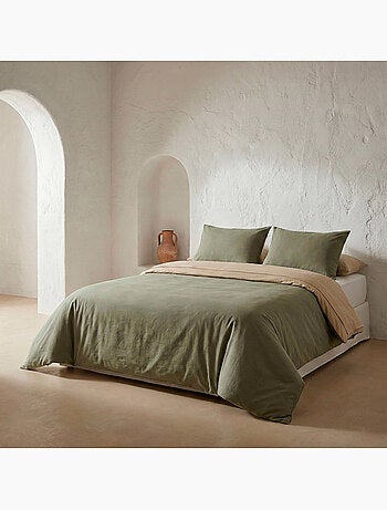 Set copripiumino 100% cotone, con federa/e, bicolore reversibile - Gamusi.
