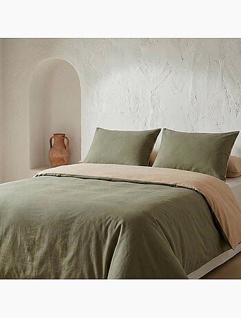 Set copripiumino 100% cotone, con federa/e, bicolore reversibile - Gamusi.