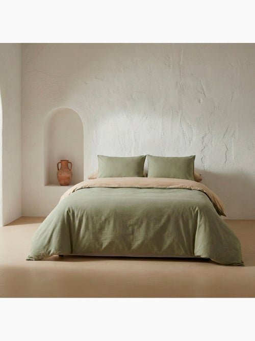 Set copripiumino 100% cotone, con federa/e, bicolore reversibile - Gamusi. - Kiabi