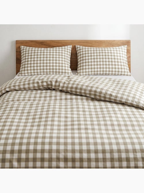 Set copripiumino 100% cotone con federa/e, quadretti vichy, verde - gamusi. - Kiabi