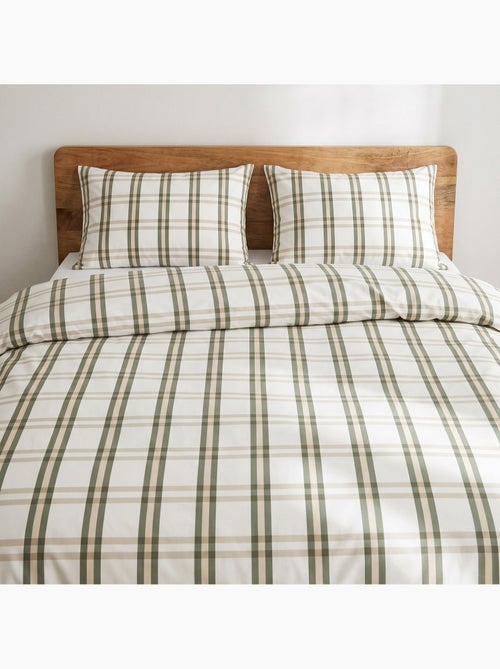 Set copripiumino 100% cotone con federa/e, quadri finestra, beige - gamusi. - Kiabi