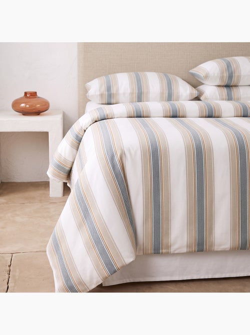 Set copripiumino 100% cotone con federa/e, righe larghe - gamusi. - Kiabi Set copripiumino 100% cotone con federa/e, righe larghe - gamusi. - Kiabi