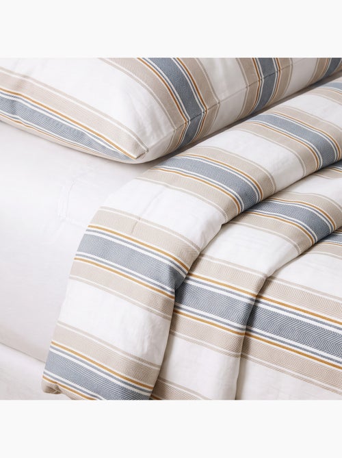 Set copripiumino 100% cotone con federa/e, righe larghe - gamusi. - Kiabi Set copripiumino 100% cotone con federa/e, righe larghe - gamusi. - Kiabi