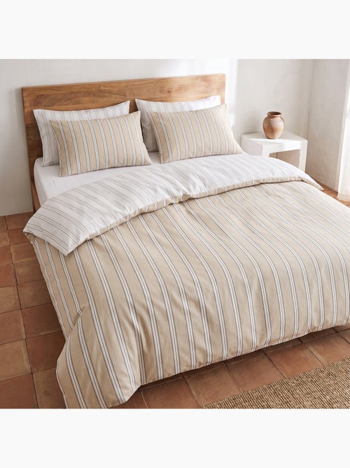 Set copripiumino 100% cotone con federa/e, righe larghe - gamusi. - Kiabi