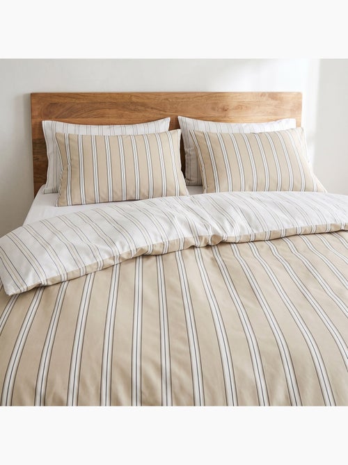 Set copripiumino 100% cotone con federa/e, righe larghe - gamusi. - Kiabi