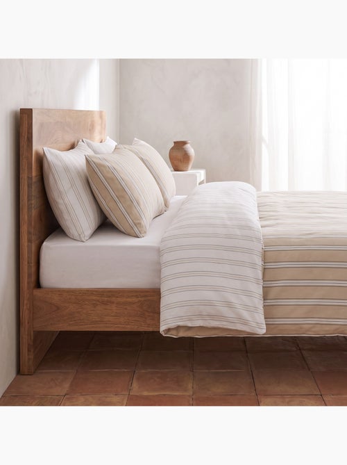 Set copripiumino 100% cotone con federa/e, righe larghe - gamusi. - Kiabi