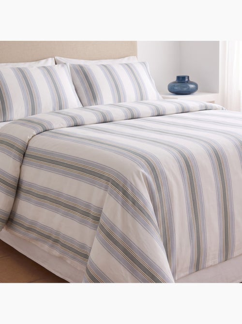 Set copripiumino 100% cotone con federa/e, righe larghe - gamusi. - Kiabi