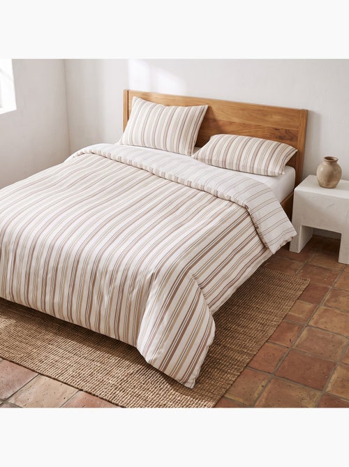 Set copripiumino 100% cotone con federa/e, righe sottili - gamusi. - Kiabi