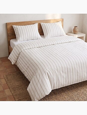 Set copripiumino 100% cotone con federa/e, righe sottili - gamusi.