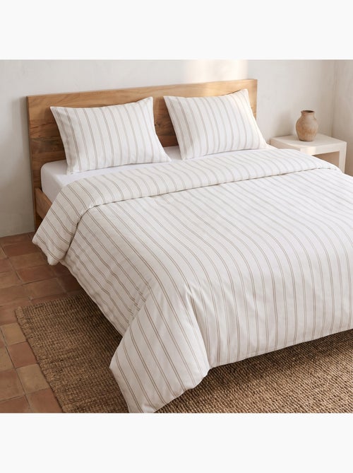 Set copripiumino 100% cotone con federa/e, righe sottili - gamusi. - Kiabi
