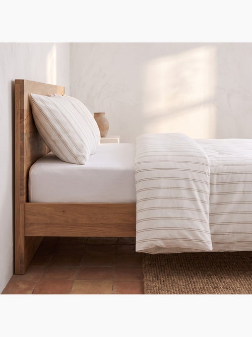 Set copripiumino 100% cotone con federa/e, righe sottili - gamusi. - Kiabi