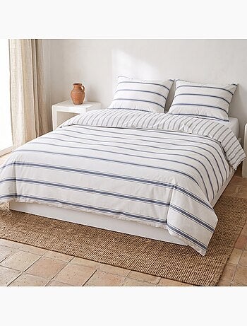 Set copripiumino 100% cotone con federa/e, righe sottili - gamusi.