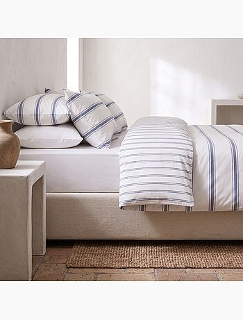 Set copripiumino 100% cotone con federa/e, righe sottili - gamusi.