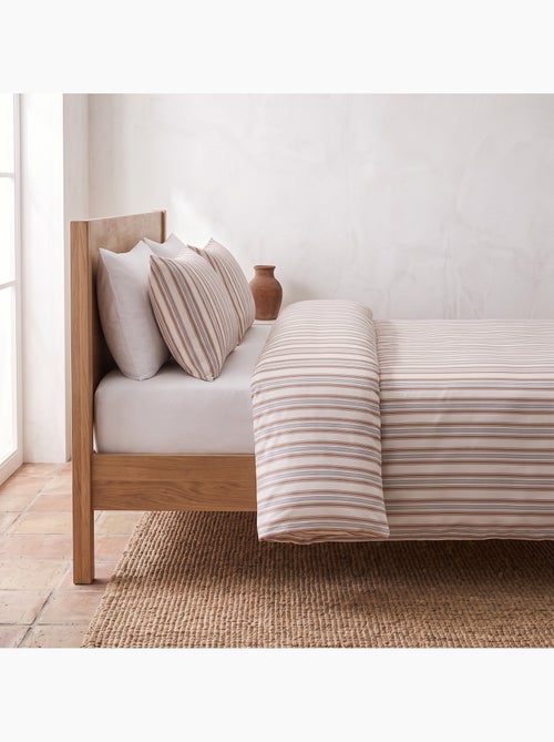 Set copripiumino 100% cotone con federa/e, righe sottili - gamusi. - Kiabi