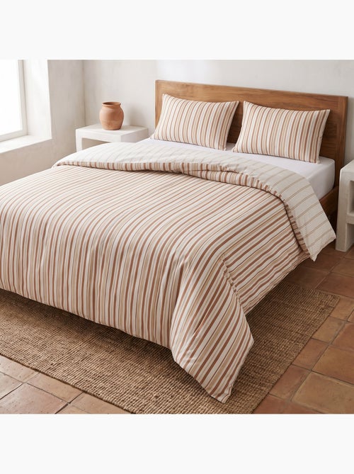 Set copripiumino 100% cotone con federa/e, righe sottili - gamusi. - Kiabi
