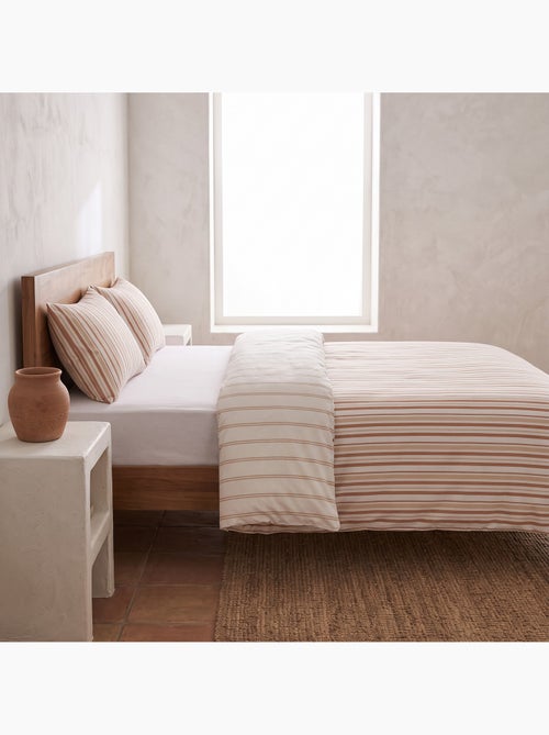 Set copripiumino 100% cotone con federa/e, righe sottili - gamusi. - Kiabi