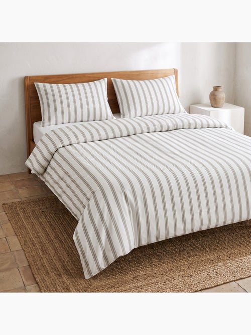 Set copripiumino 100% cotone con federa/e, righe sottili - gamusi. - Kiabi