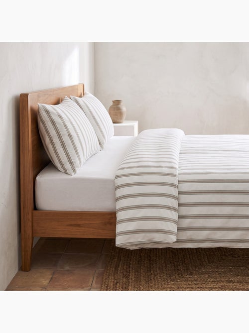 Set copripiumino 100% cotone con federa/e, righe sottili - gamusi. - Kiabi