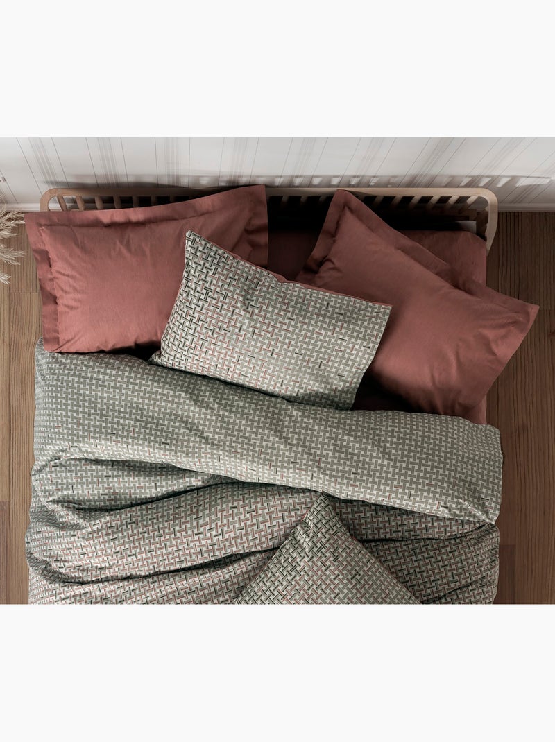 Set copripiumino, 100% cotone Grigio - Kiabi