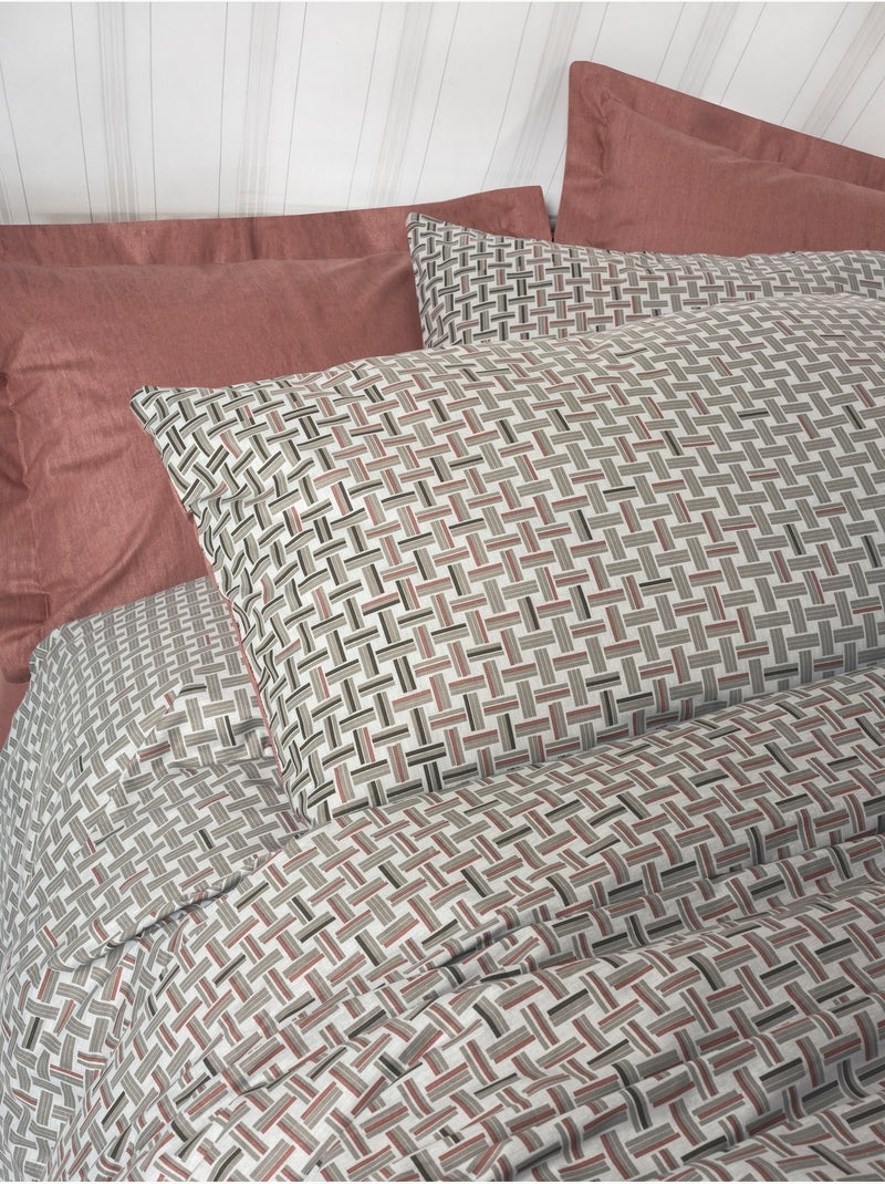 Set copripiumino, 100% cotone Grigio - Kiabi
