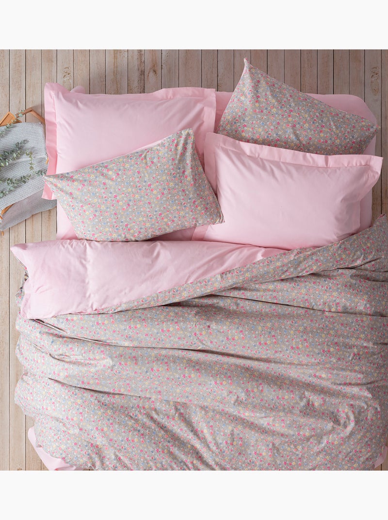 Set copripiumino, 100% cotone Rosa - Kiabi