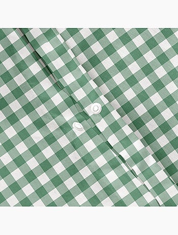 Set copripiumino 100% cotone vichy con federa/e, chiusura a pressione - gamusi.
