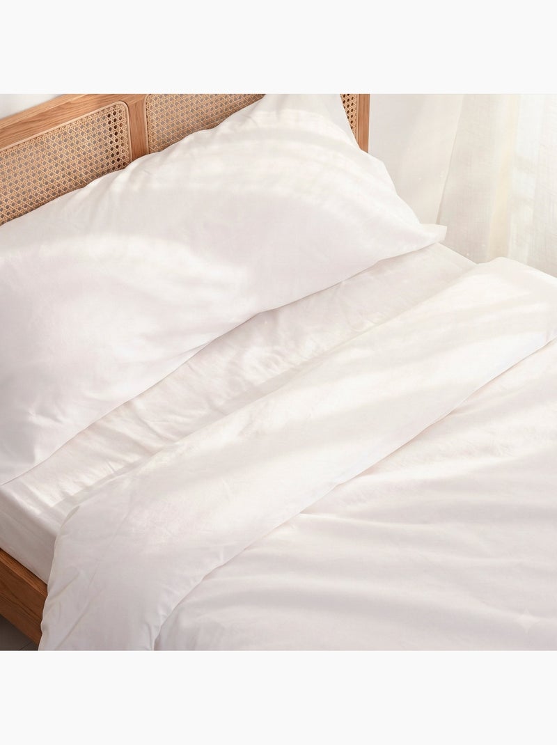 Set copripiumino 2 pezzi Basic "Happyfriday" Bianco - Kiabi