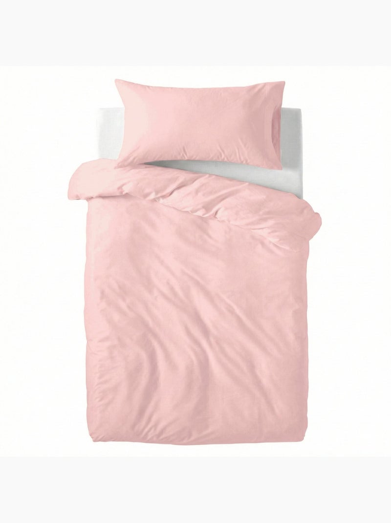 Set copripiumino 2 pezzi Basic "Happyfriday" Rosa pallido - Kiabi