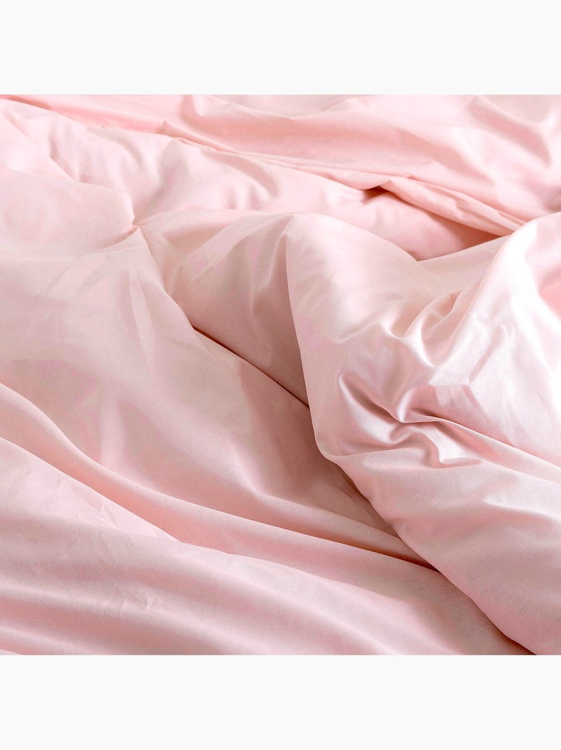 Set copripiumino 2 pezzi Basic "Happyfriday" Rosa pallido - Kiabi